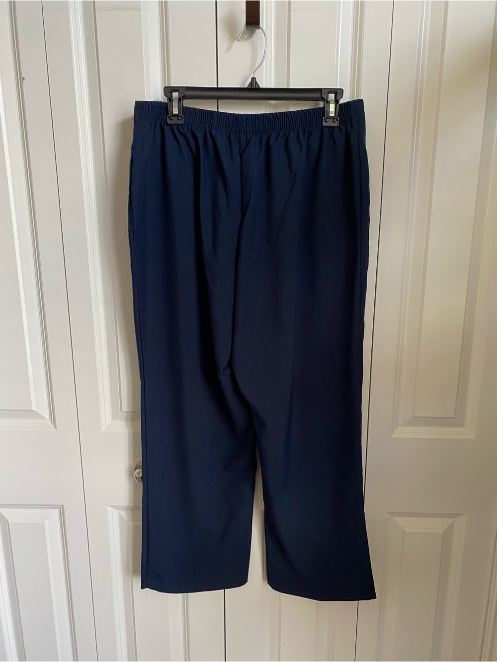 Alfred Dunner Navy Wide-Leg Pants Elastic Waistband - Picture 2 of 4